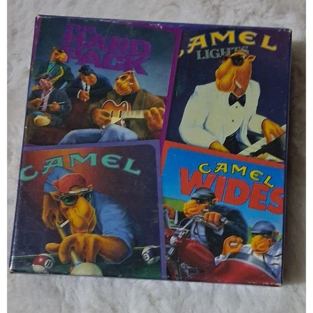Camel Cigarettes Joe Camel Boxed vintage coaster set 4 w original box